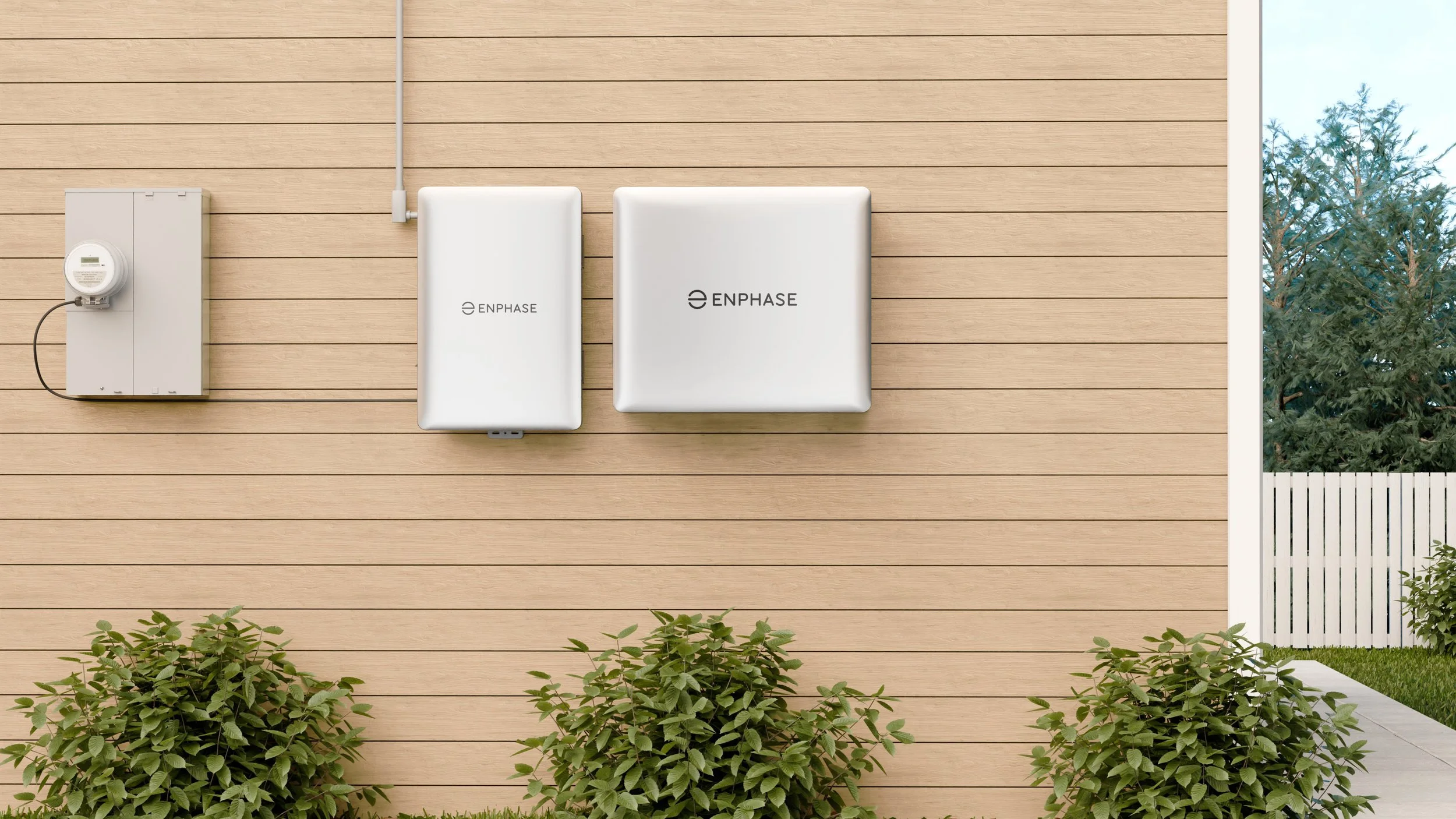 Enphase IQ Battery 10C installed on home exterior